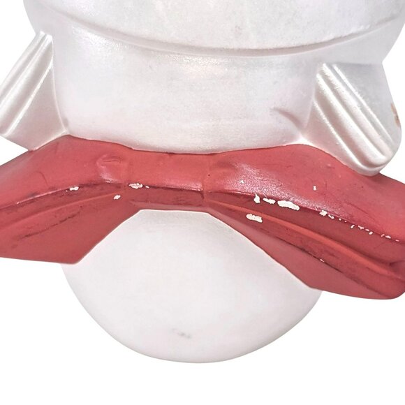 Vintage Japanese Ceramic Figurine White Kneeling Girl With Origami Crane JE370 - Picture 4 of 11